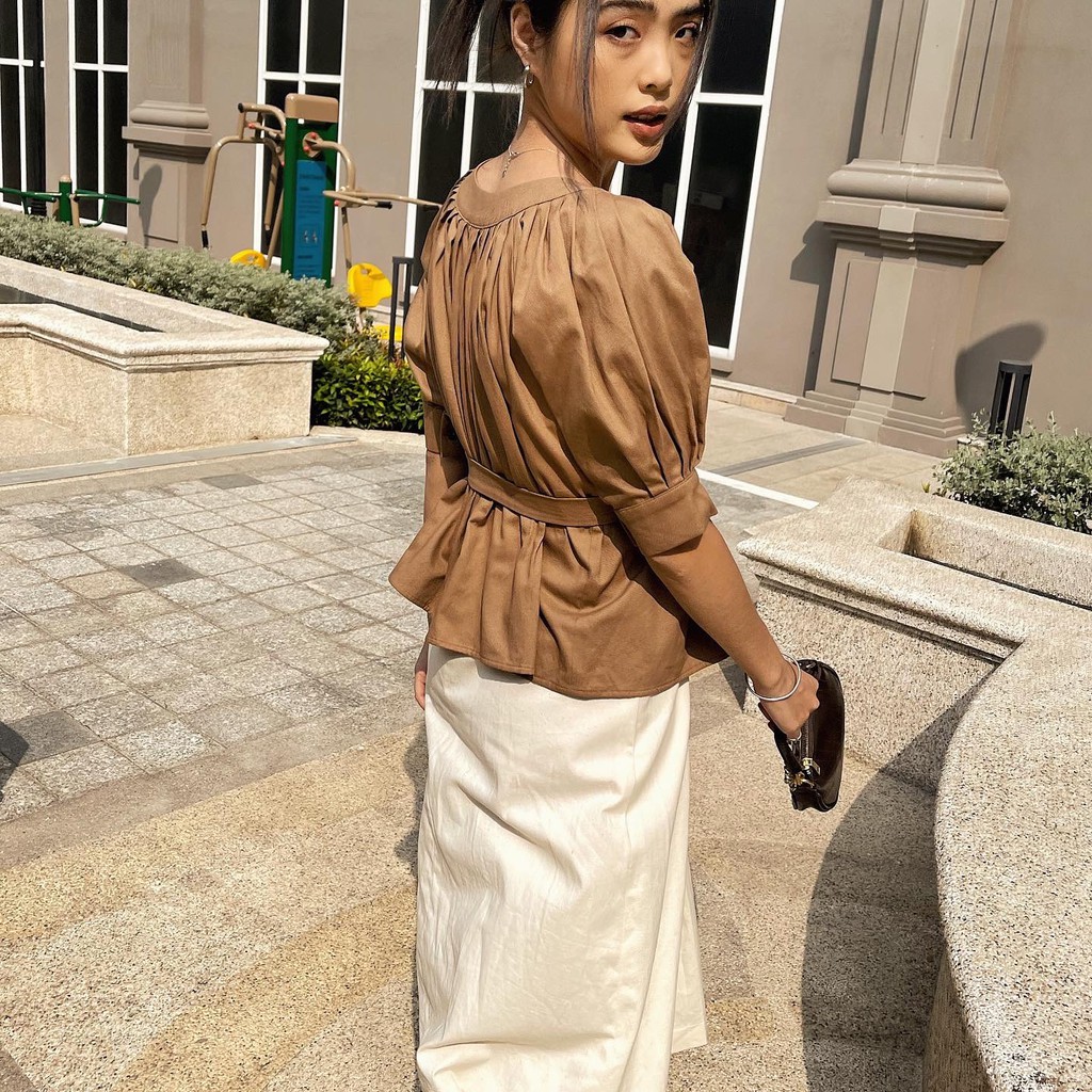 Áo xếp ly cổ thuyền  Rusole shirt | BigBuy360 - bigbuy360.vn