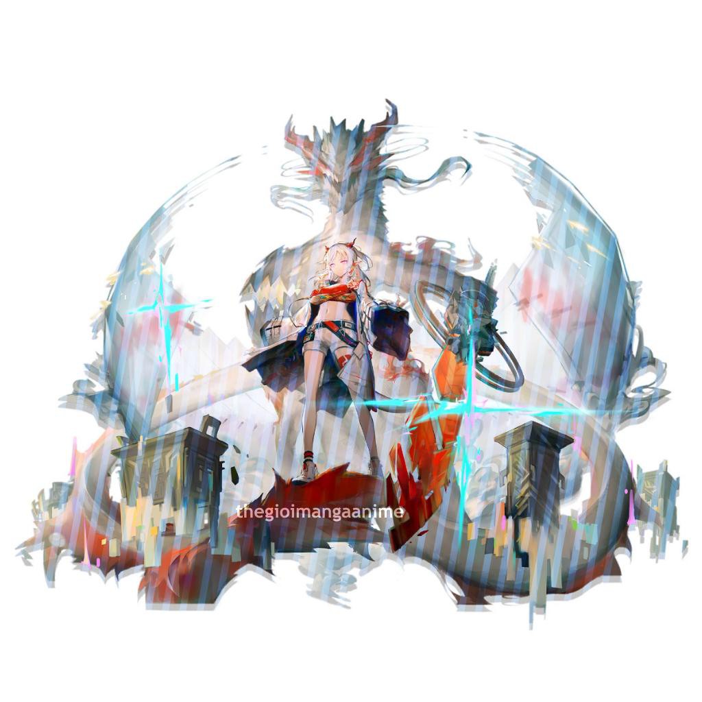 (M3) Mô hình nhân vật standee ARKNIGHTS mica in hình anime chibi trang trí trưng bày