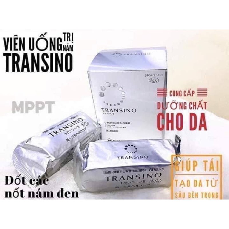 ( bill + video mua) Viên trắng da chống nám Transino 240 viên Nhật Bản