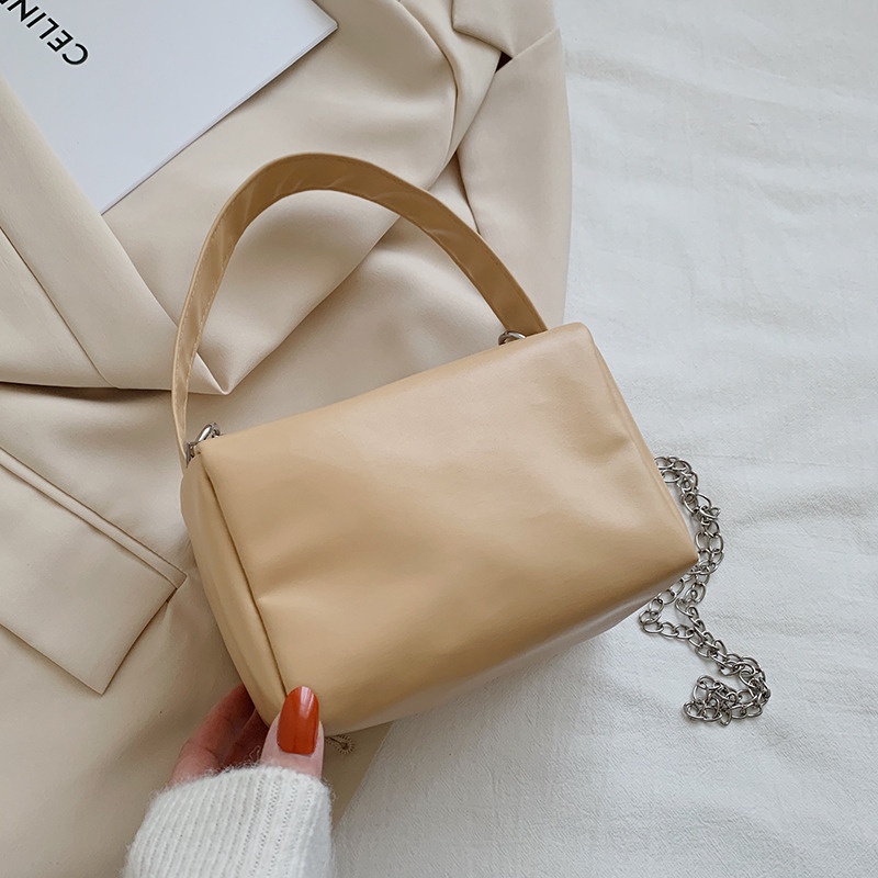 Túi Xách Da Mềm Dáng Vuông Thời Trang Mùa Xuân Phong Cách Hàn Quốc Mới Cho Nữ