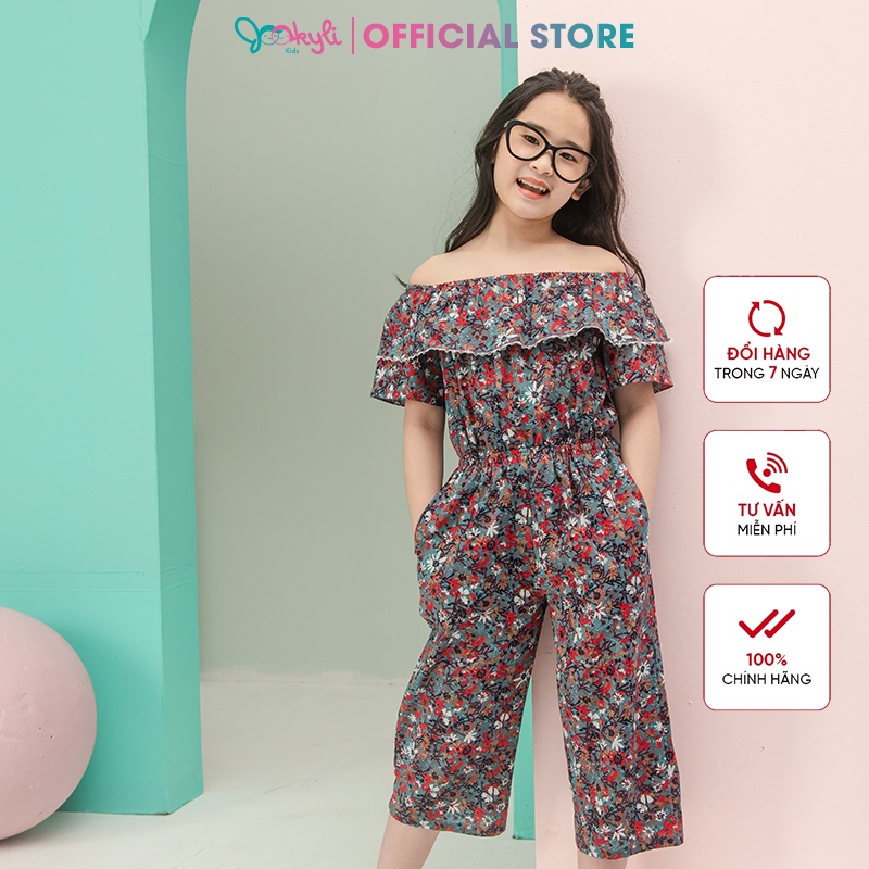 Jumpsuit JOOKYLI bé gái họa tiết hoa 14G0921