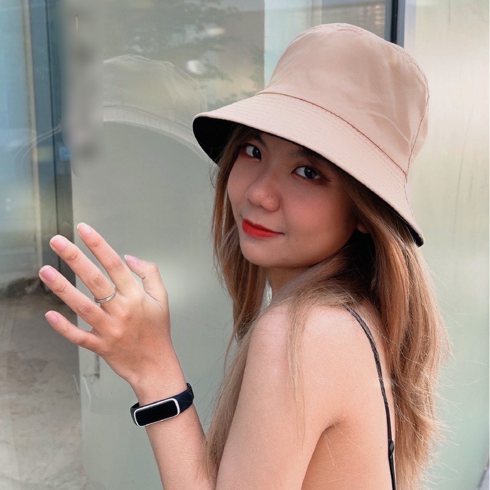 Mũ bucbet trơn 2 mặt, nón tai bèo phong cách thời uzzang