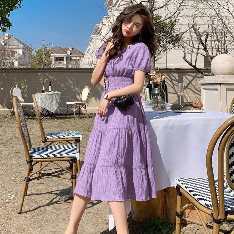 Đầm voan dáng dài phong cách Hàn Quốc thanh lịch cho nữ