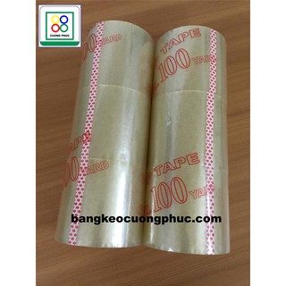 BĂNG KEO TRONG 100 YARD 1 TẤC - 1 CÂY 3 CUỘN