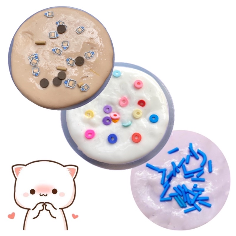 Slime Basic Hủ Bánh Flan Dẻo, Bóng, Giá Sỉ/ Có Hương Mỹ/ Kèm Cốm Trang Trí/ Phối Màu Dễ Thương
