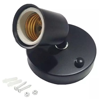 E27 đui đèn sắt sơn tĩnh điện xoay 180 độ trang trí nội thất