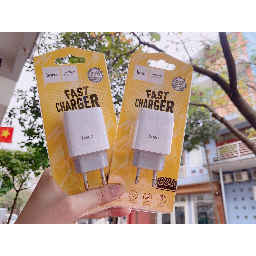 Cốc Sạc Nhanh Hoco C72A - Củ Sạc Cho các loại máy- Bảo hành 12 tháng !