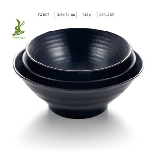 [Cam Kết Chính Hãng] Bát Nhựa Phíp Đen Kiểu Hàn Quốc 19cm JW1007 - Hot