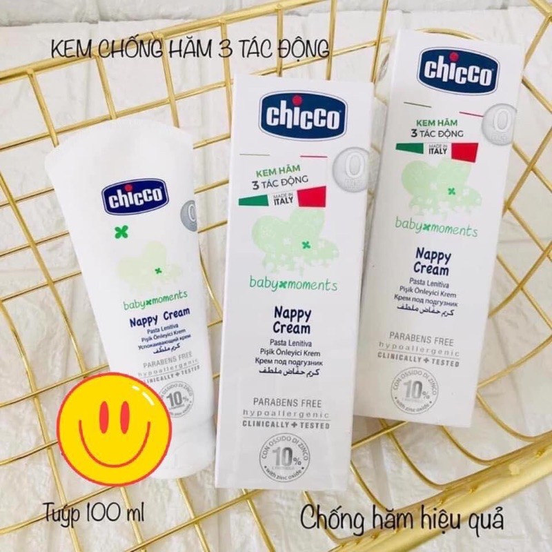 KEM HĂM 3 TÁC ĐỘNG CHICCO NAPPY CREAM ITALIA