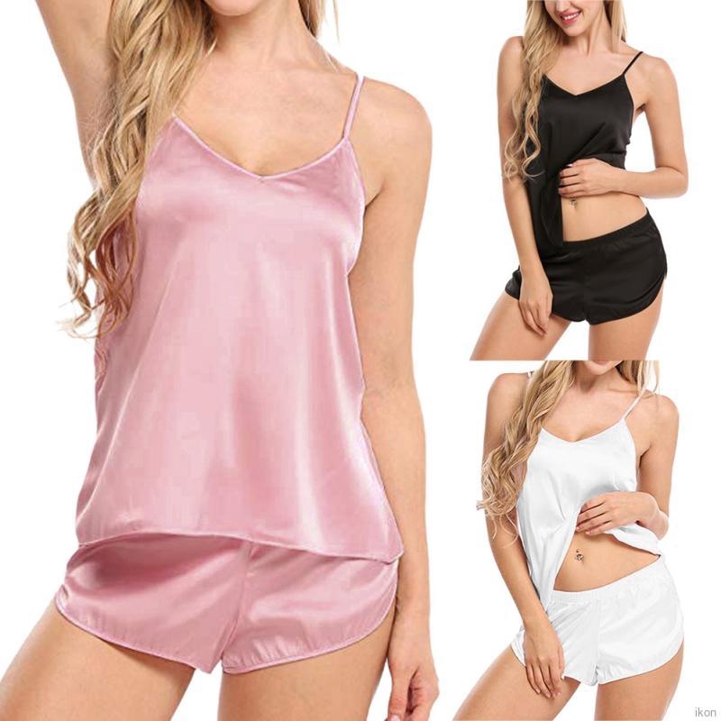 Set Đồ Ngủ Áo Dây Sát Nách + Quần Sọt Phi Bóng Cho Phái Nữ