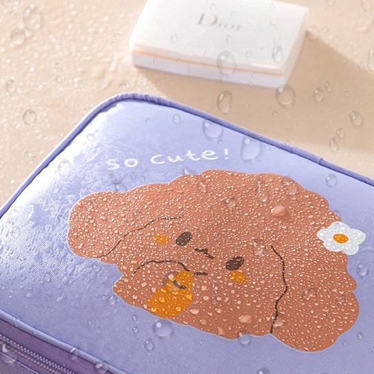 Túi Mỹ Phẩm Túi lưu trữ mỹ phẩm Du lịch xách tay dành cho nữ không thấm nước Dung tích lớn Trang điểm hoạt hình dễ thương Autumn063