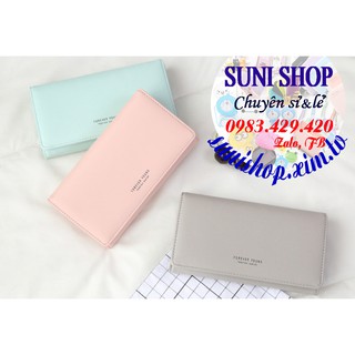 Combo ví nữ gập 3 loại dài và ví silicon cute