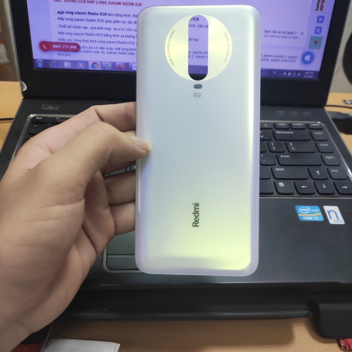 Mặt kính sau redmi k30 5g, thay nắp lưng xiaomi redmi k30 5g