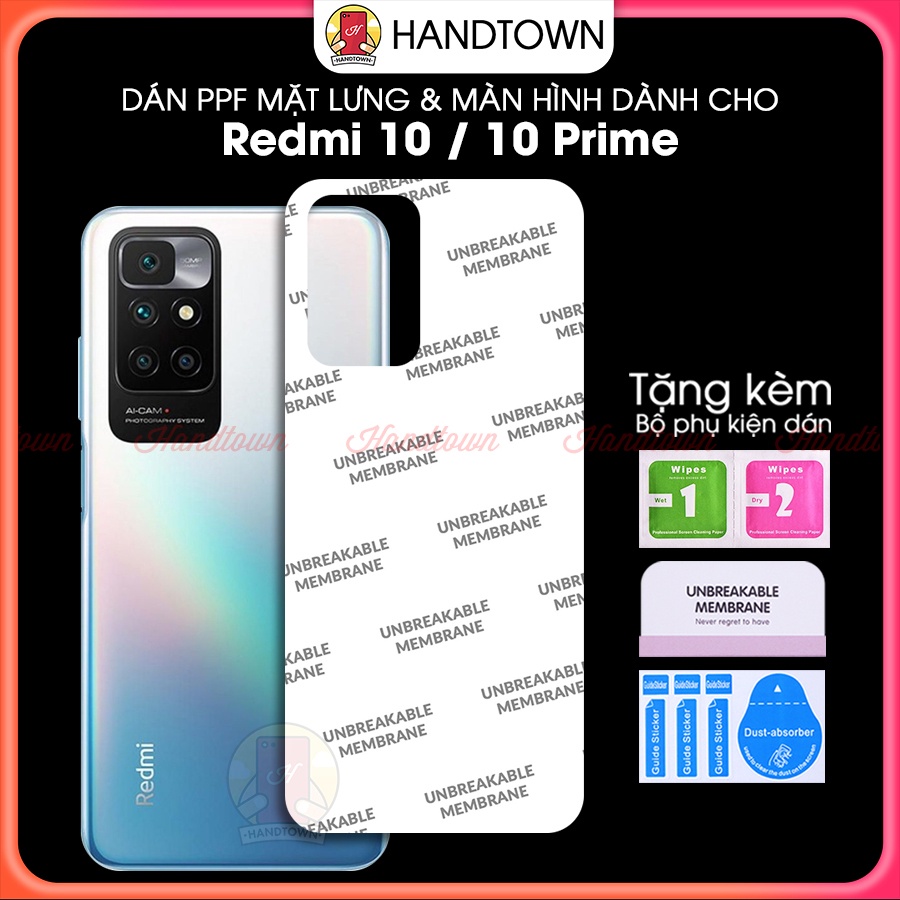 PPF Xiaomi Redmi 10 Redmi10 Prime Cường Lực Dẻo Chống Xước Chống Nước Chống Vân Tự Phục Hồi Handtown
