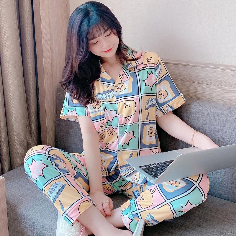 Set Đồ Ngủ In Hình Hoạt Hình Xinh Xắn Dành Cho Nữ