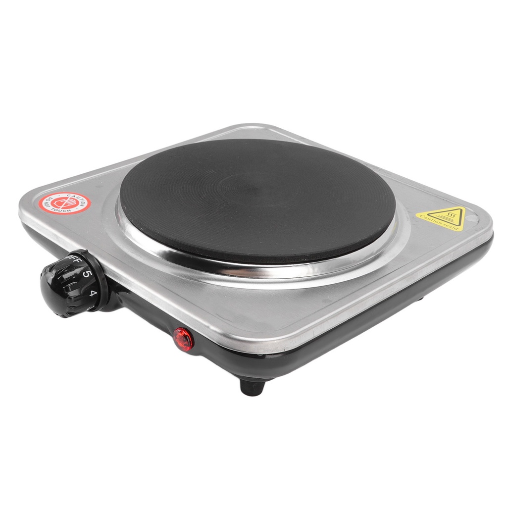 Có thể bán buôn Đĩa nóng điện 1000W 5 cấp Cấu trúc nhỏ gọn Bếp di động bằng thép không gỉ cho bữa tiệc ngoài trời Cắm trại 110V Virgina056 Hàng giao ngay