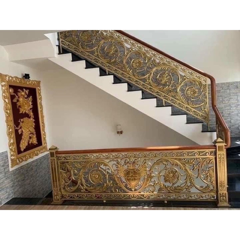 Cầu thang nhôm đúc nghệ thuật ( chưa tay vịn)