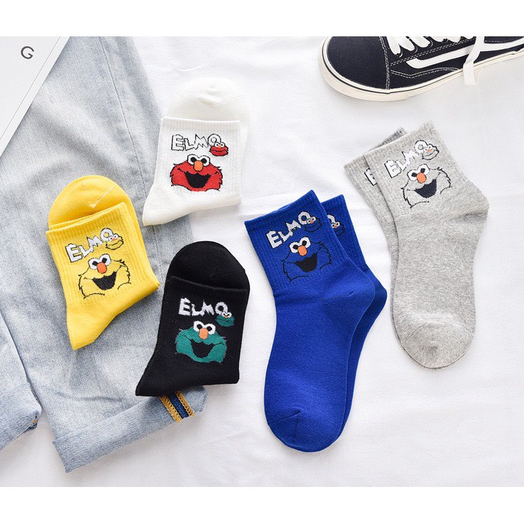 Tất cổ cao nam nữ in hình hoạt hình Elmo TN83