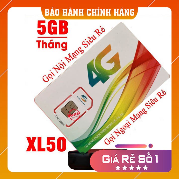 [GIÁ RẺ SỐ 1] Sim 3G/4G Viettel XL50 Khuyến Mại Gói 5GB/Tháng Tốc Độ Cao, Sim đa năng, nghe gọi tẹt ga