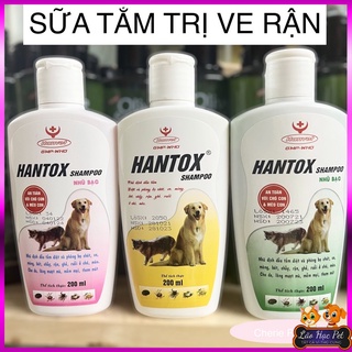 Sữa tắm cho chó mèo - Sữa tắm Hantox - Diệt bọ chét ve rận trên chó mèo
