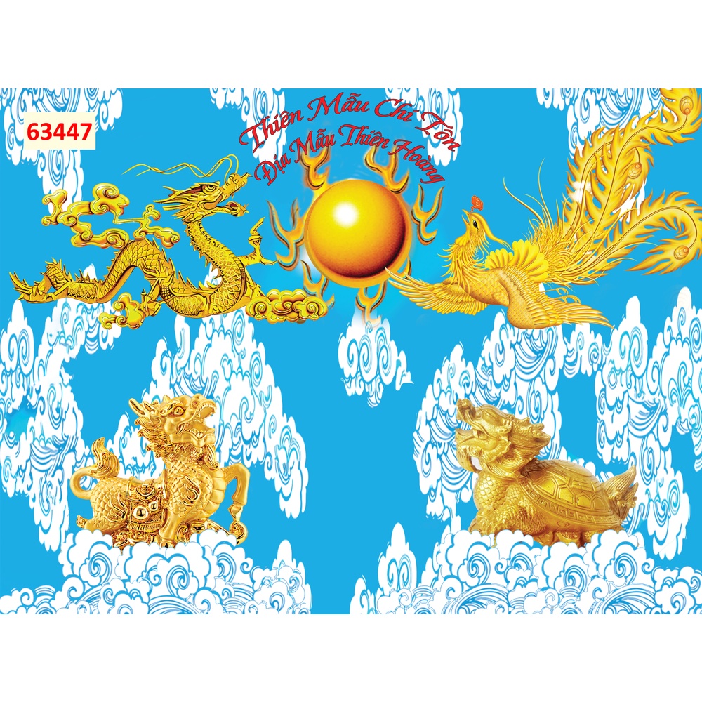 Tranh Dán tường 3d Phòng thờ, bàn thờ nhiều kích cỡ khác nhau
