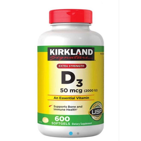 Viên uống vitamin D3 Kirkland 600 viên của Mỹ