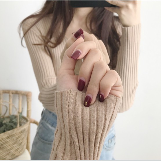 Áo len cổ tim hàng Quảng Châu cao cấp