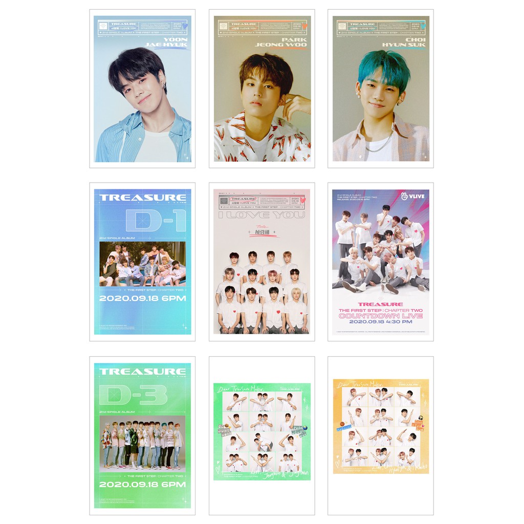 [Ép Lụa] Lomo Card TREASURE -THE FIRST STEP CHAPTER TWO +THREE ( 36 ảnh )