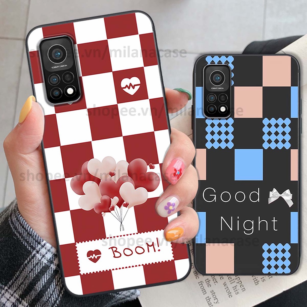 Ốp Xiaomi Mi 10T Pro caro họa tiết nhiều màu sắc siêu đẹp thời trang cá tính