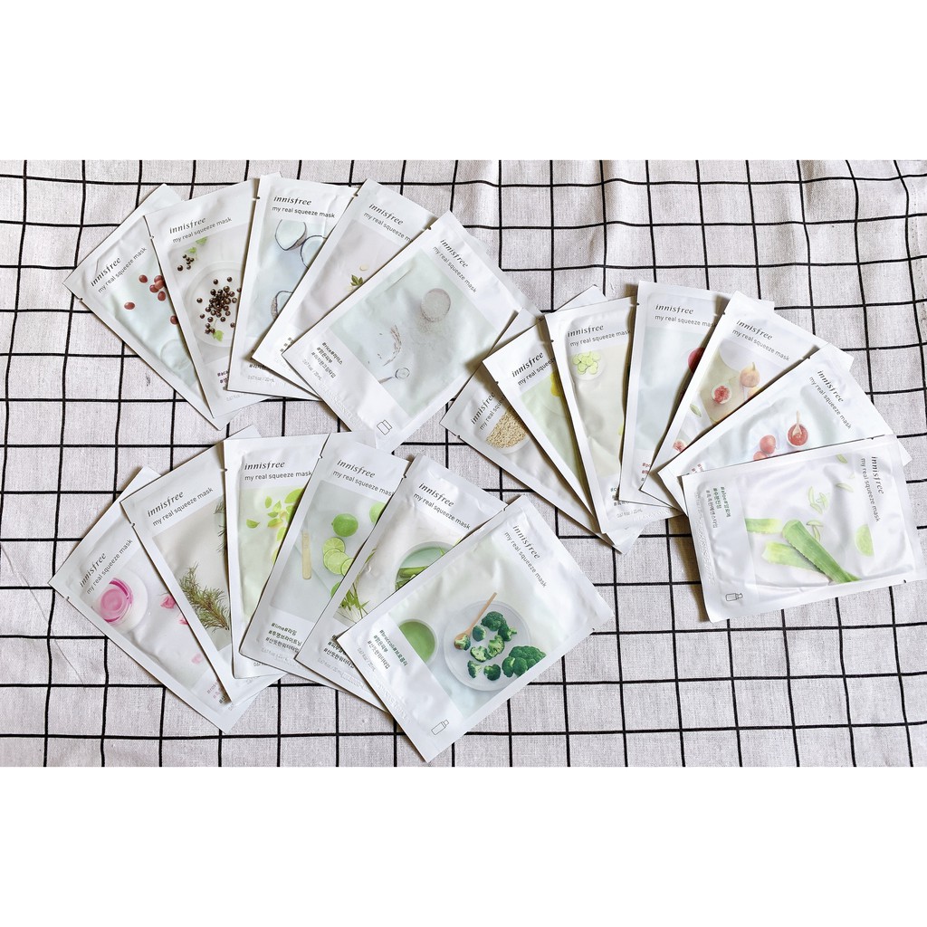 Mặt Nạ Innisfree 18 Vị Chiết Xuất Mặt Nạ Giấy Innisfree My Real Squeeze Mask | BigBuy360 - bigbuy360.vn