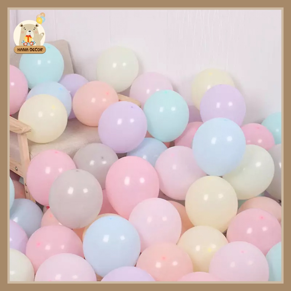 10 bóng pastel / macaron trang trí sinh nhật, thôi nôi Hana Decor