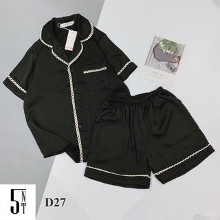 [Hàng Loại 1] Đồ Bộ LỤA SATIN - Bộ Tay Cộc, Quần Đùi Lụa  Phối ren