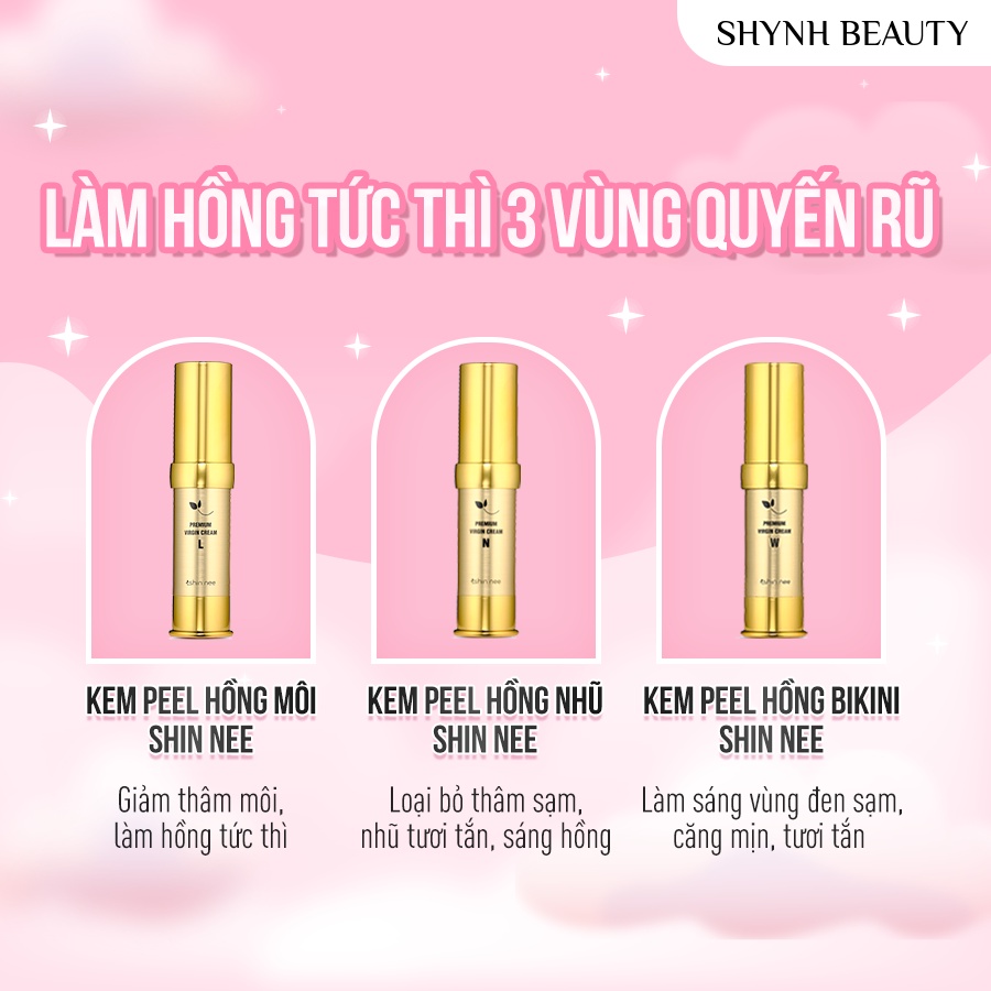 Bộ 03 Kem Dưỡng Làm hồng - Làm Hồng Vùng Bikini, Nhũ Hoa, Môi