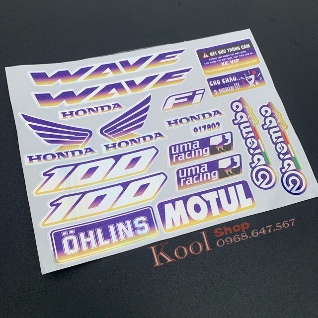 Tem Fendi 7 Màu Cho Wave 100