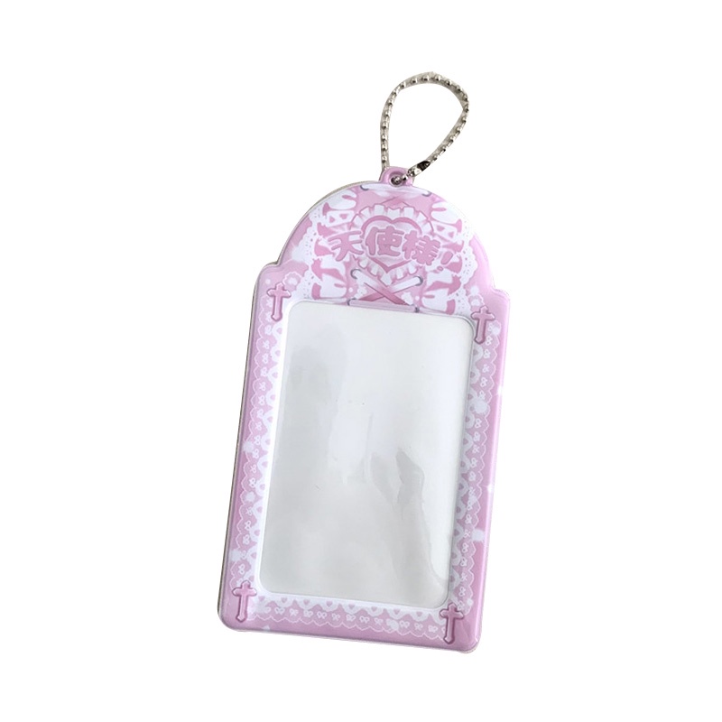 Ví Đựng Thẻ 3 Inch Hình Thiên Thần Thắt Nơ Phối Ren Dễ Thương