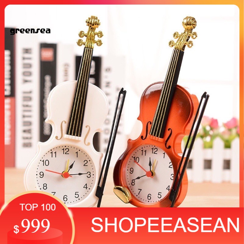 Đồng Hồ Báo Thức Để Bàn Hình Cây Đàn Violin Cổ Điển (TT)