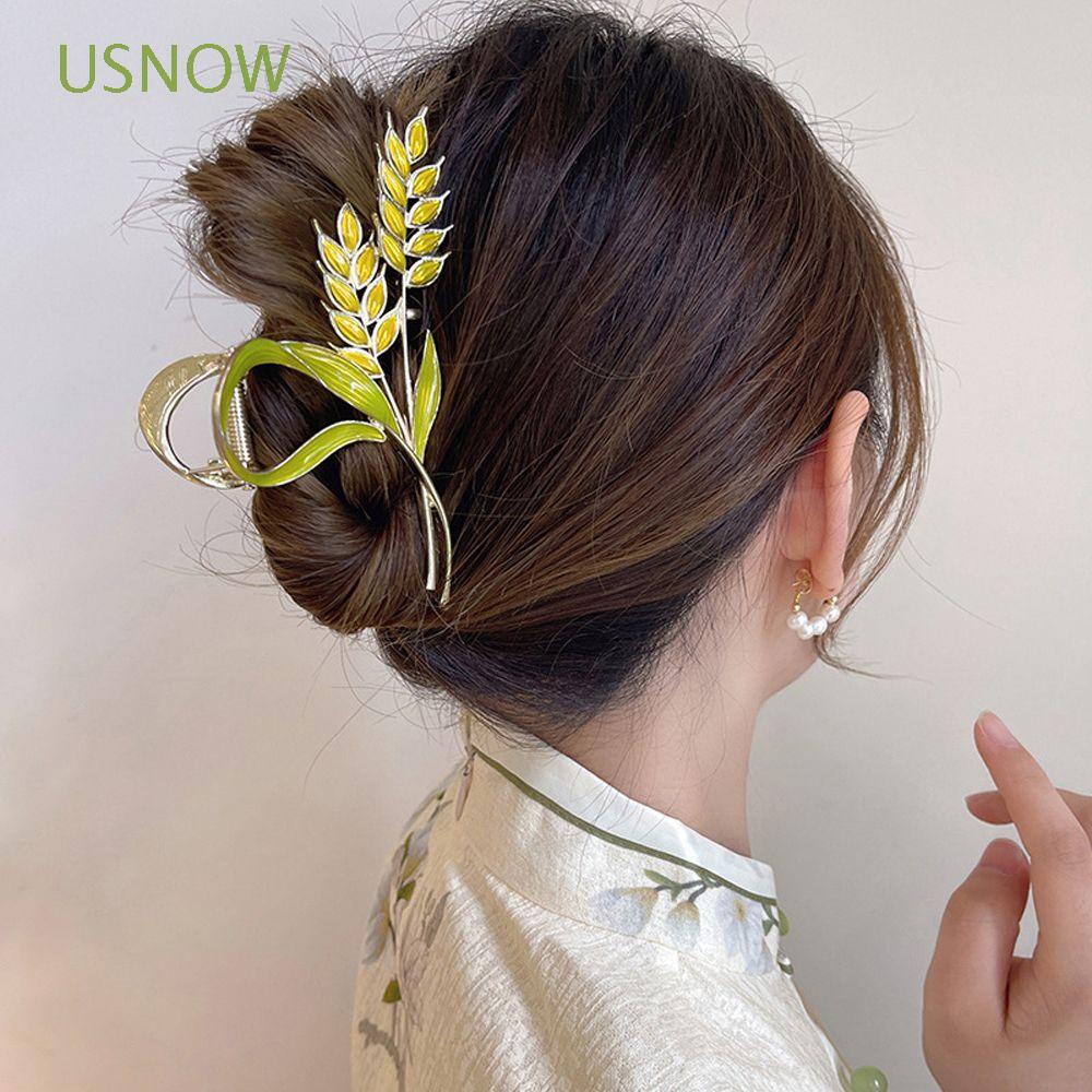Kẹp Tóc Càng Cua Hình Lá Cá Mập Bằng Lúa Mì Ngọt Ngào Hợp Thời Trang Cho Nữ