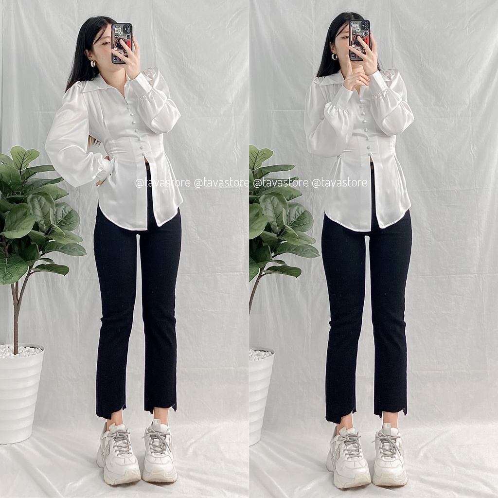 Quần Jean dãn cut gấu - form bé