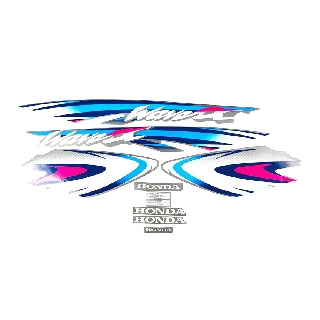 Tem trang trí xe máy Wave ALPHA, mẫu nhỏ 2003, tem 3 lớp (Màu Môn) Greennetworks