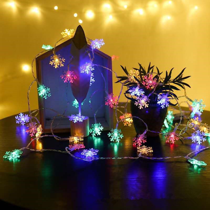 Dây Đèn Led Hình Bông Tuyết Trang Trí Giáng Sinh