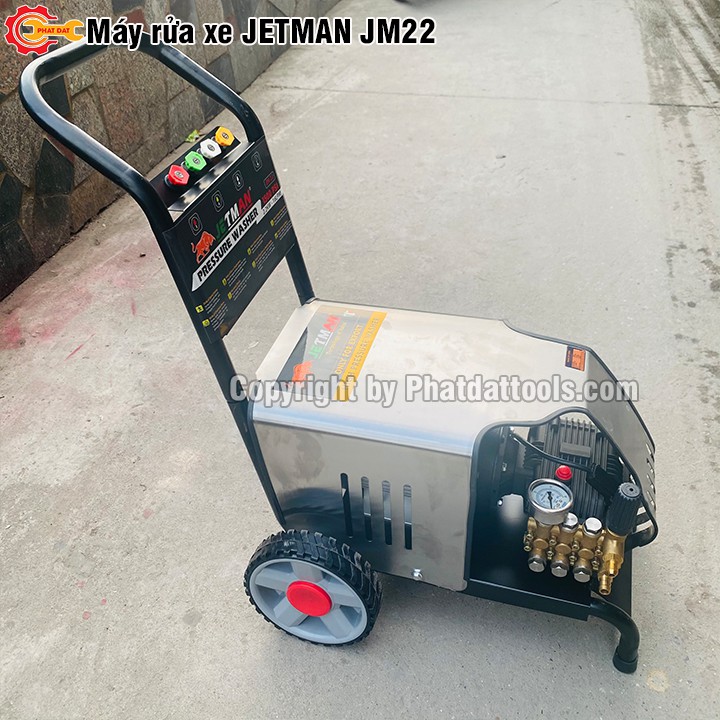 Máy rửa xe công nghiệp JETMAN JM-22,công suất 2200W- Chuyên dụng cho tiệm rửa xe -Đầy đủ phụ kiện- Bảo hành 12 tháng