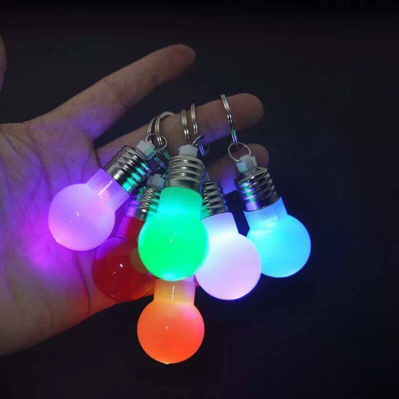 #Móc Khóa Bóng Đèn#(Đổi màu)-Phụ Kiện Siêu Tiện Dụng