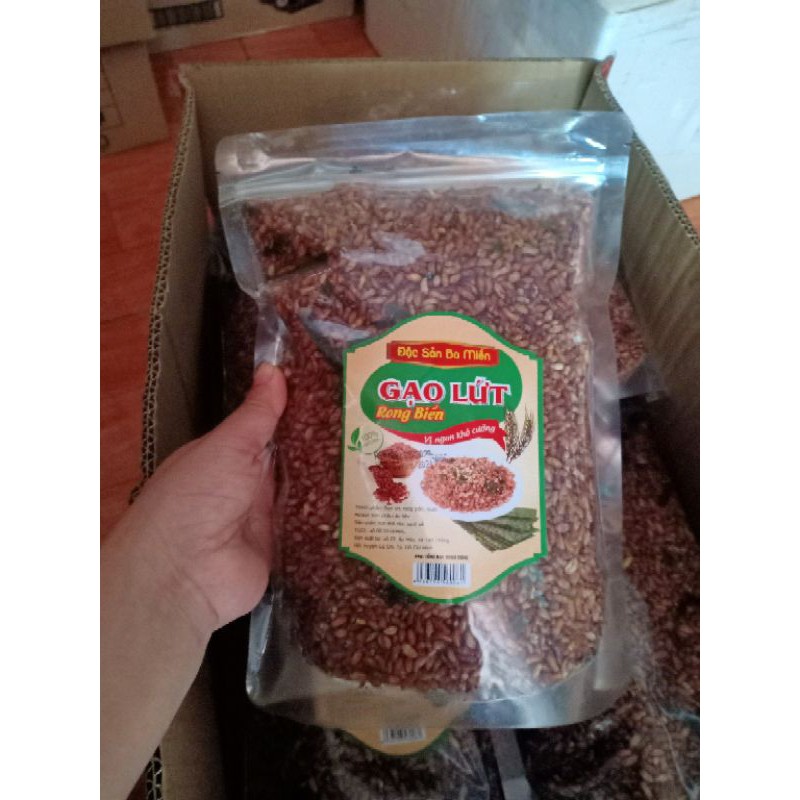 Gạo Lứt Sấy Rong Biển Tổng Kho Đồ Ăn Vặt - Gạo Lứt Giảm Cân Ăn Liền Ăn Kiêng An Toàn Cho Sức Khỏe 500gr