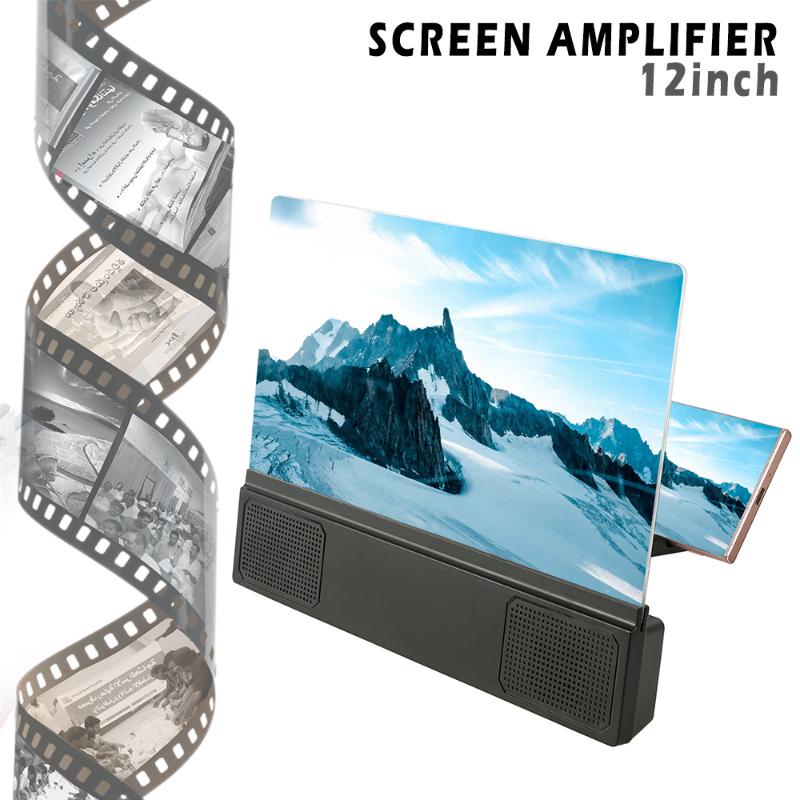 Giá đỡ phóng đại màn hình điện thoại 12 inch 3D HD kèm loa