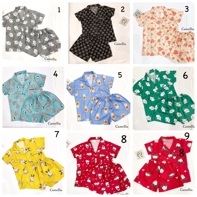 Bộ ngủ Pijama Kate Thái Cộc  ( Ảnh chụp Thật)