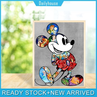 ☁☁ 5D DIY Full Drill Diamond Painting Mickey Mouse Cross Stitch Mosaic Kits