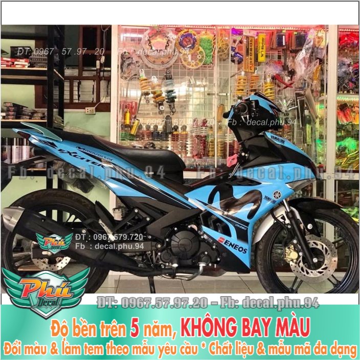 Tem rời Exciter 150 Movistar Xanh Ngọc đen (X) -1