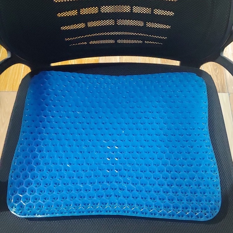 Đệm Lót Ghế Ngồi silicon 3D cao cấp thoáng khí Đệm Gel Tổ Ong Đàn Hồi Lót Ghế - Chống Đau Mỏi Lưng, mới BH 12T