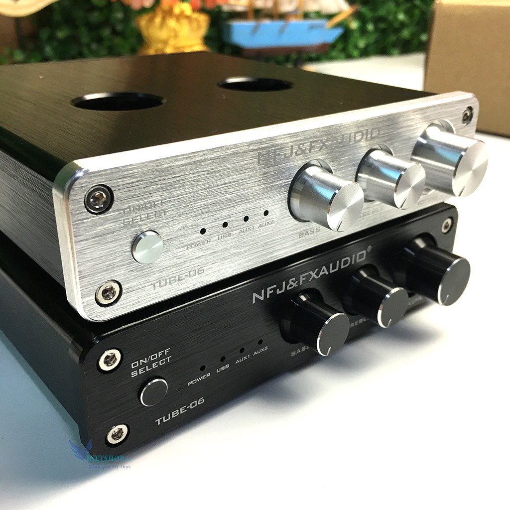 Âm Ly FX Audio TUBE06 chạy 2 Bóng 6N3 Preamplifier Đèn, Chỉnh BassTreble DC3909