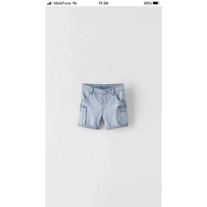 Quần short jean bé trai